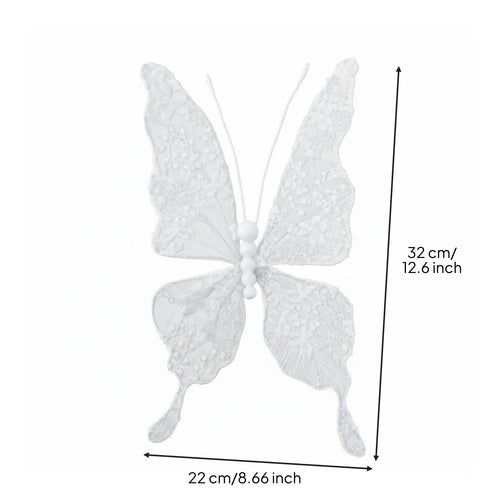 Lace Butterfly Ornament Wedding Transparent Butterfly Prop Decorative for Hotel