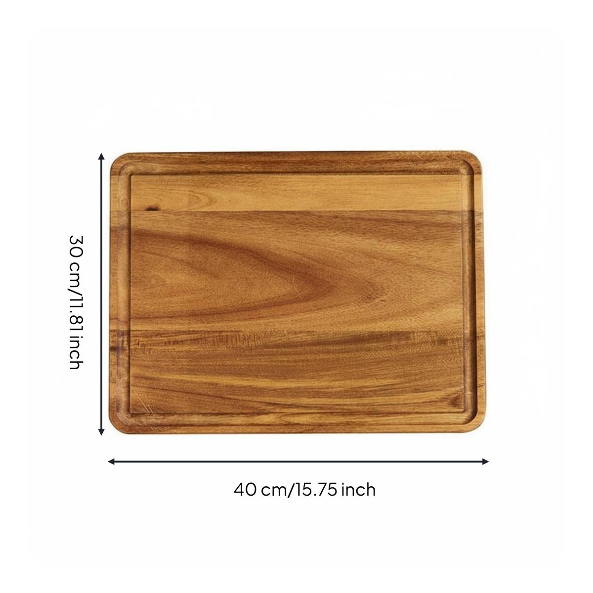Acacia Wood Chopping Block Natural Material Wooden Board for Barbecue