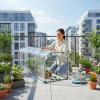 Mini Greenhouse Spliceable Mini Greenhouse Tunnel Small Outdoor Hothouse Insulated Hoop House Easy Assembly for Balcony, Patio