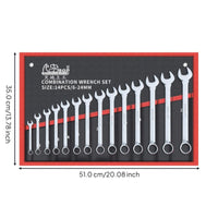 Steel double-ended wrench set