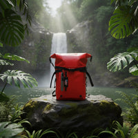 Diving Gear Bag External Fin Pocket Waterproof Roll Top Backpack Reflective