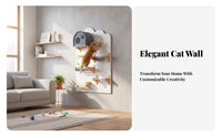 configurable Pegboard Cat Wall DIY Combination configurable Cat Climbing System Space-Saving Pet Furniture for Apartment Dwellers, Indoors, Living Room, Bedroom