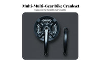 Triple Chainring Crankset Long-Lasting Mountain Bike Crankset Bike Chainring with Guard Sturdy Cycle Crank Limb Set