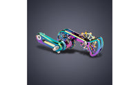 Cycle Chain Tensioner with Two Pulley Wheels CNC-Machined Single-Speed Chain Tensioner Aluminum Alloy for Riders Jump, Downhill