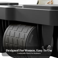 Smart Brake System Automatic Rebound Ab Roller Widened Wheels Automatic Rebound Ab Wheel Silent Operation Four-Wheel Abdominal Exerciser Ergonomic Design for Women, Beginners
