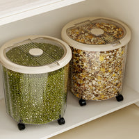 Sealed Rice Storage Container with Lid, Food-Grade Plastic, 10L+, Modern Simple Style