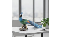 Peacock Figurine Hand-Painted Peacock Statue Bird Figurine Detailed Decor Nature-Inspired for Collectors, Shelf, Display Cabinet
