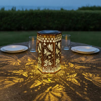 Solar Lantern Rustic Outdoor Light Retro for Courtyard