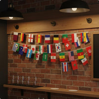32 Countries Flag String Bright Color Soccer Tournament Decoration for Pubs