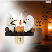Ghost Campfire Flickering Nightlight Plug-in Decor, US Standard