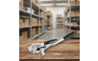 Ratchet Strapping Tool Stainless Steel Strapping Tool with Cutter Hand-Operated Manual Bander for Packaging, Warehouses