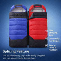 Winter Sleeping Bags for Grown-Ups, Thermal Sleeping Bag with Soft Textile Fill, Envelope Design for - Image 6