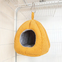 Medium Canvas Bird Nest Box, Warm Insulated Nest with Removable Pad, Hanging Winter Shelter for Small Parrots and Songbirds, 21x21x21cm Cube