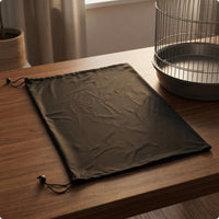 Black Bird Enclosure Cover Flat Rectangular Drawstring Bird Enclosure Cover