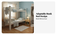 Strong Load-Bearing Steel Bunk Bed Stable Dormitory Bunk Bed Rust-Proof Easy Assembly for Students, Employees, Roommates, Dorm Room, Rental Home, School, Small Apartment