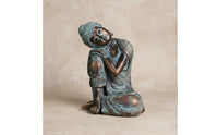Southeast Asian Design Sleeping Buddha Figurine Resin Craft Resting Buddha Sculpture Artisan-Made Look House Decoration for Meditation Enthusiasts, Mindful Movement Practitioners, Living Room, Office, Entryway