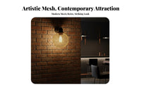 Retro Design Double Layer Lamp Mesh Metal Mesh Lampshade Hollow Iron Lampshade for Restaurant Owners, Home Decorators, Interior Designers