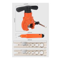 4 Piece Set Eccentric Flaring Tool Full Sizes Single Clamp Tube Expander