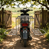 Motorcycle Rear Cargo Rack Stable Rear Cargo Rack Silver for Motorcyclists
