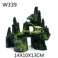 Aquarium Decoration Simulated Water Plants and Rockery Set