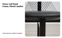 Harp Posterior Chair Danish Design Wooden Frame Armchair Wabi-Sabi Aesthetic Curved Posteriorrest for Renters, Dining Room, Cafe