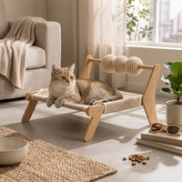 Raised Feline Bed Sturdy Construction Elevated Feline Bed Easy to Install