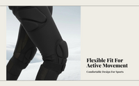 Foam padded ski shorts, lightweight