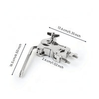 Drum Tom Clamp with L-Rod Adjustable L-Rod Tom Mount Easy to Install Percussion Mounting Bracket for Stage
