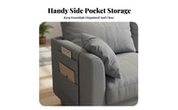 Space Saving Small Textile Sofa High-Density Foam Cushion Compact Apartment Sofa Sturdy Frame 2 Seater Loveseat Easy Assembly for Tenants, Students, Young Adults, Bedroom, Rental Home, Loft, Office