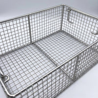 Hanging Basket Metal Wire Storage for Pantry Organisers and Garage 304 Stainless Steel with Handle for Kitchen Cupboards