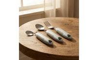 3 Pieces Adaptive Cutlery Set Flexible Utensils with Twistable Shaft for Elderly