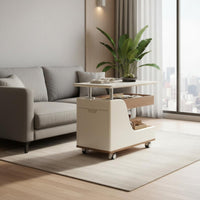 Curved-perimeter designd Adjustable Table Movable Household Furniture With casters for Students