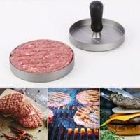 Metal Hamburger Press Black Handle Hamburger Patty Press Ridged Base