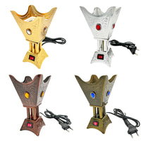 Plug-in Middle Eastern Incense Burner, Iron, Classical Style, Electroplated Finish