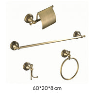 4 Pieces Lavatory Hardware Set Antique Bronze Towel Bar Set with Toilet Paper Holder Toilet Paper Holder for Homeowners