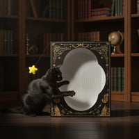 Corrugated Book Shaped Cat Scratcher | Wear-Resistant, Cat Scratcher Bed, for Reading Corner