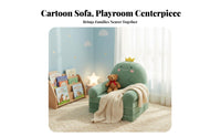 Cartoon Creature Shapes Convertible Flipexpandable Sofa Foldable Convertible Flipexpandable Lounger Soft and Comfy children's Furniture High-Density Foam Filling for Toddlers, Parents, Reading Corner, Playroom, Nursery, Daycare