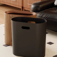 Slim Waste Bin No Lid Wood-Grain Waste Bin Decorative