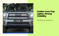 H5 quad-lens LED fog grille, bright