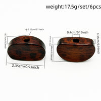 6-Piece Natural Snakewood Guitar Tuning Pegs Buttons