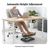 Adjustable Padded Footstool Non-Slip Surface Adjustable Under-Desk Footrest
