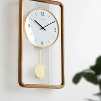 Wooden Pendulum Wall Timepiece Vintage Design Retro Pendulum Timepiece Large