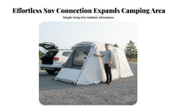 Rainproof SUV Tailgate Tent Weather Protection Camping Shelter Fits Most SUVs Car Awning Spacious Interior for Road Journeypers, Families, Tailgaters, Campsites, Tailgating, Beach Trips