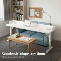 Adjustable Overbed Desk Movable with casters Overbed Laptop Cart Rolling Casters Mobile Table for Students, Bedridden Patients, Bedroom, Dorm Room