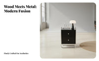Fluted Door Side Table Modern aesthetic Home Furnishing Multifunctional for Entryway