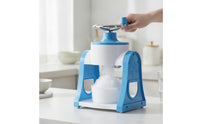 Compact Hand-Crank Ice Shaver Countertop Manual Ice Shaver Portable Snow Cone Machine Lightweight for Kitchen, Home