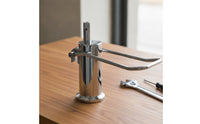 Salon Chair Hydraulic Pump Chrome-Finished Hydraulic Lift Mechanism Vertical Hardware for Hair Stylists
