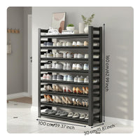 Multi-Tier Shoe Rack Standing Multi-Tier Shoe Shelf Steel Frame for Entryway, Hallway, Closet