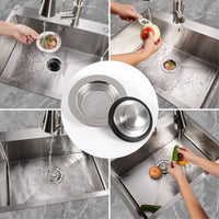 Stainless Steel Sink Basket Anti-Clogging Sink Strainer Basket Fast Drainage for Dishwashing