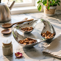 Nordic Fruit Tray Easy to Clean Stainless Steel Fruit Bowl Dishwasher Safe